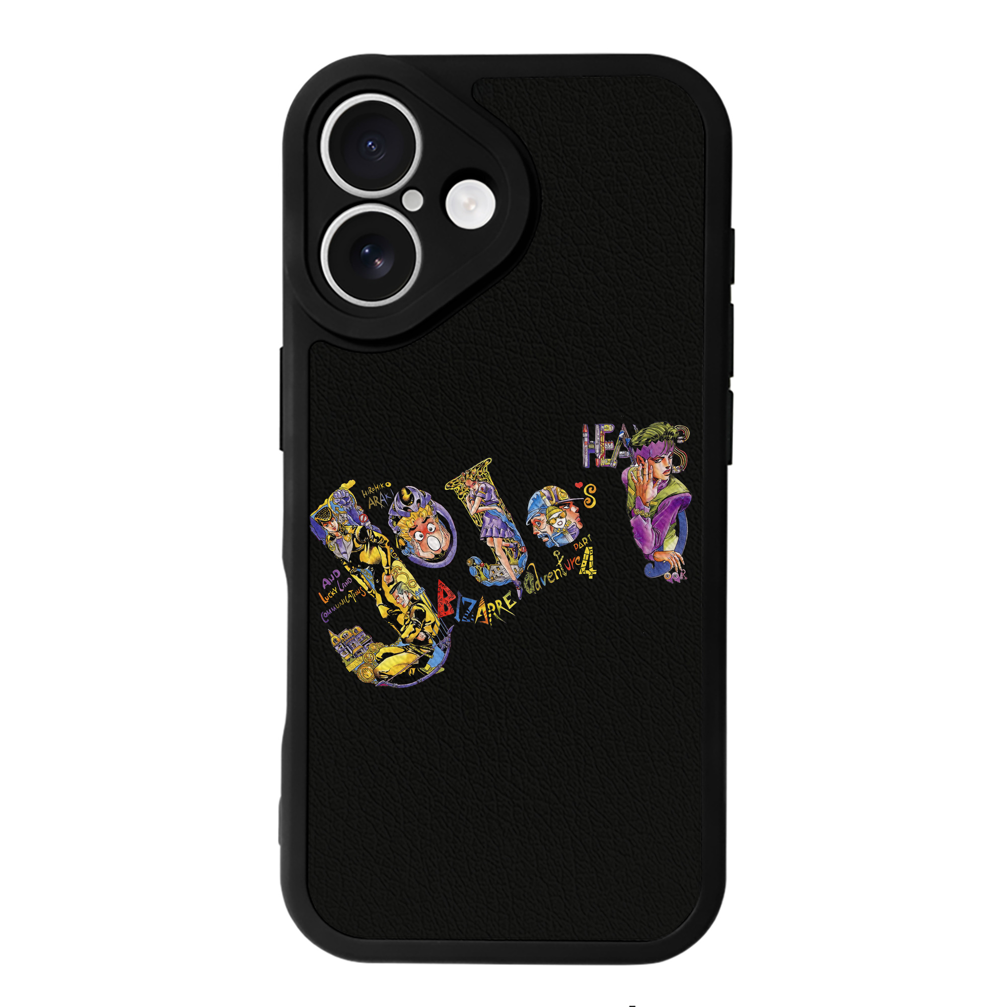 （画像用） ジョジョの奇妙な冒険 JoJo's Bizarre Adventure 【iPhone 16シリーズ対応】シリコンスマホケース（レザー調） 材質：シリコン